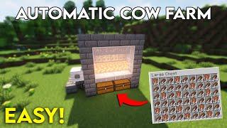 Easiest Minecraft Automatic Cow Farm 1.19! (Java & Bedrock)