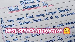 Speech on World Environment Day | Environment Day speech in English writing:Yogesh E-learning