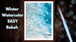 Winter Watercolor Bokeh