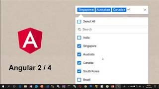 Multi Select ,  Auto Complete Drop Down List with Angular 2/4