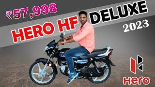 2023 Hero HF Deluxe Ride Review | i3S | xSens with programmed Fuel Injection | 9% More Mileage |2023