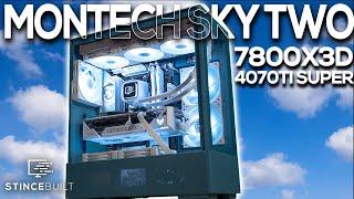 Beautiful Montech Sky Two PC BUILD! 7800X3D + 4070 Ti Super