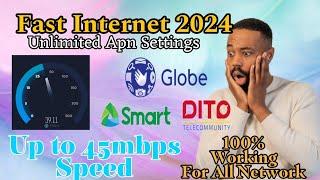 Fast Internet  Apn Settings | 5G Apn globe 2024 || For All Network