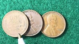 Big D US 1948 1949 1950 Lincoln Cents