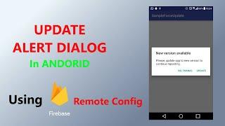 Create Alert Dialog To Update App using Firebase Easily | Android Studio Tutorial | Java