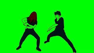 Learn dance step animation green screen video