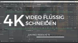 4K Video auf 300€-PC flüssig schneiden!!! | DaVinci Resolve 15 - optimized media | German