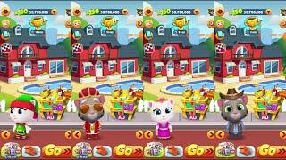 Talking Tom Gold Run Summer of Sports event Elf Angela vs King Tom vs Princess Angela vs Cowboy Tom