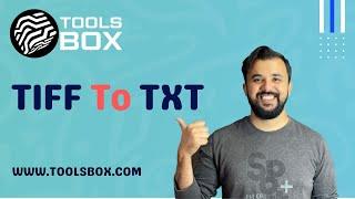 How To Convert TIFF To TXT | WWW.TOOLSBOX.COM