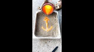 Casting Sizzling Bronze Anchor #shorts