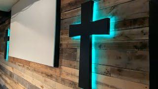 DIY led backlit crosses.