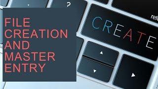 File Creation and Master entry in Saral Accounts