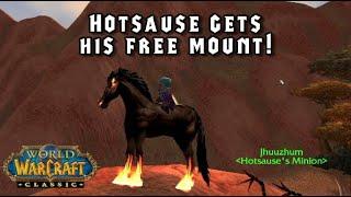 Classic WoW: Hotsause Gets His Free Mount (Gnome Warlock Lvl 40)