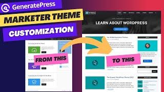 GeneratePress Marketer Theme Customization - Design 1