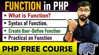 PHP Functions Tutorial in Hindi | Function in PHP | PHP Tutorials