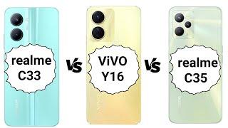 Realme C33 Vs ViVO Y16 Vs Realme C35 || Under 10000  Best Smartphone