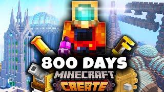 We Survived 800 DAYS as the Ultimate Inventors in CREATE MOD Minecraft!