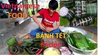 BÁNH TÉT recipe - Vietnamese traditional New Year cake-Vietnamese Tết customs | Anh Cookery