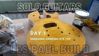 Solo Guitars -  Les Paul kit with Flame Maple top - Day 1