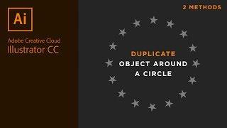 How to Duplicate Objects Around a Circle in Adobe Illustrator (2 methods)