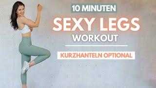 10 MIN SEXY LEGS WORKOUT | straffe, dünne Beine | Kurzhanteln optional // ohne Sprünge | Tina Halder