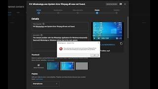 FIX WhatsApp.exe System Error Cannot Proceed ffmpeg.dll was not found