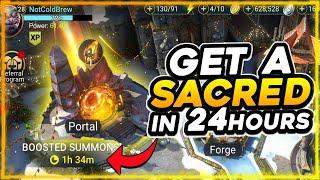 GET A SACRED IN 24 HOURS - NEW ACCOUNT TIPS 2022 | RAID SHADOW LEGENDS