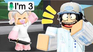 I MET THE MOST ADORABLE 3 YEAR OLD IN ROBLOX MM2 VOICE CHAT