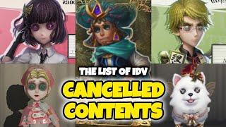 The SKINS that NEVER EXIST! CANCELLED CONTENTS in Identity V