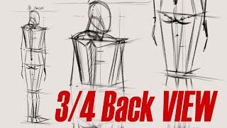 Figure Drawing Tutorial Pt10 (3/4 Back View)