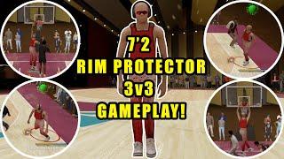 7'2 RIM PROTECTOR WITH SLASHING TAKEOVER AT THE PARK/THEATER 3v3 GAMEPLAY! NBA 2K23 New Gen