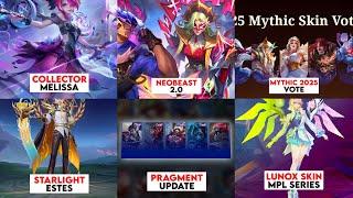 NEOBEAST 2 | MYTHIC SKIN 2025 VOTE | UPDATE PRAGMENT SHOP | LUNOX MPL AND MORE... NEW UPDATE MLBB