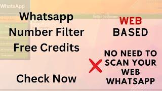 Whatsapp Number Filter Free Download | WhatsApp Super Fast Filter