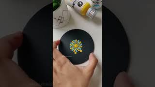 Relaxing Mandala work Have you tried our Pouring Paints for Dot Mandala yet?