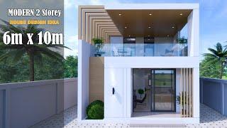 Modern 2 Storey House idea | 6m x 10m(3 Bedroom)