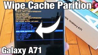 Galaxy A71: How to Wipe Cache Partition (Clear Cache Partition)