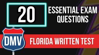 Florida DMV Written Test 2024 For New Permit and Seniors Renewal (Knowledge Test)