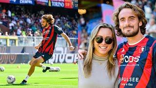 Tennis - ATP 2024 - Away from the Davis Cup, Stefanos Tsitsipas plays football in Italy at Genoa