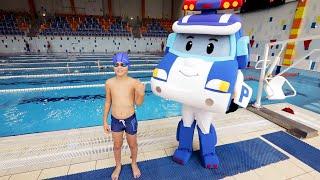 Олимпиада 2021  Плавание  Спортивные Челленджи с Робокаром Поли