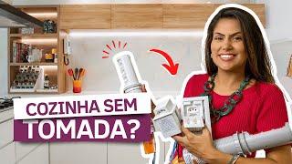 COZINHA SEM TOMADAS NA PAREDE? • MELHORES SOLUÇÕES QUE USEI NA MINHA COZINHA!