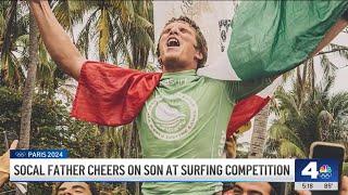 LA man cheers on surfer son as he represents Team Mexico