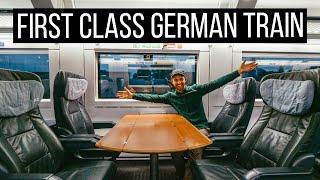 FIRST CLASS Solo Train Trip Across Germany! | First Time Riding a German Train!