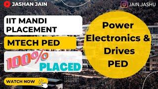 IIT Mandi placement review MTech PED Power Electronics & Drives | 2022-21Batch | Package | Companies