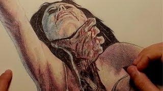 Speed Drawing "THE EVIL DEAD Poster" -  ballpoint pen