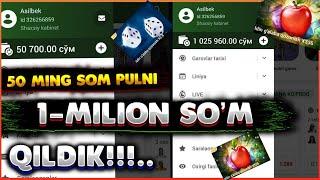 1XBETNI YORIB TASHADIK! 50 MING SO'M PULNI 1000000.00 MILON SO'M QILDIK #shok  #1XGAMES #STROTEGYA