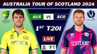 AUSTRALIA vs SCOTLAND 1st T20 MATCH LIVE SCORES | AUS vs SCO LIVE COMMENTARY