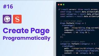 #16 - React Blog Website with Gatsby.js & Sanity.io | Create Page Programmatically