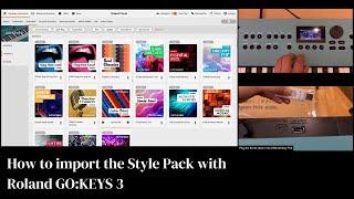 How to import Roland Cloud Style Pack into the Roland GO:KEYS 3 (Tutorial)