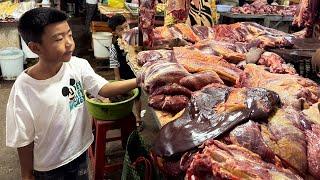 Market show: Yummy beef, beef liver, beef heart beef kidney cooking - Countryside Life TV