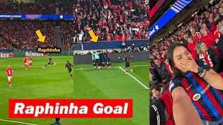 Barcelona Fans Reactions to Raphinha Goal vs Benfica